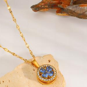 Stainless Steel Stone Necklace - KN298573-SXSJ
