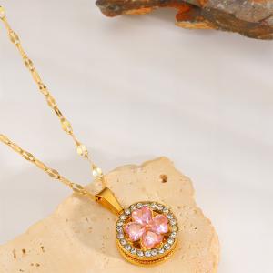 Stainless Steel Stone Necklace - KN298574-SXSJ