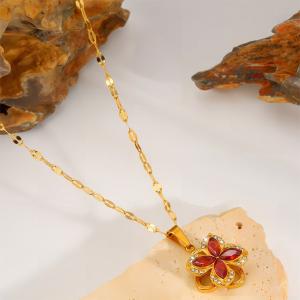 Stainless Steel Stone Necklace - KN298578-SXSJ
