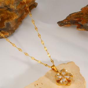 Stainless Steel Stone Necklace - KN298579-SXSJ