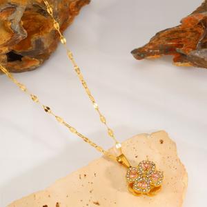 Stainless Steel Stone Necklace - KN298585-SXSJ