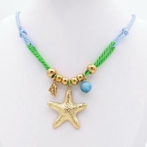 SS Gold-Plating Necklace - KN298599-HM