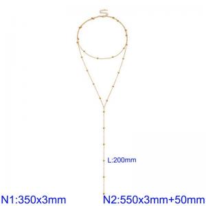 SS Gold-Plating Necklace - KN298675-Z
