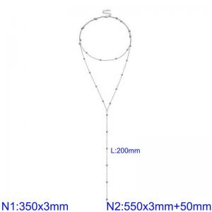 Stainless steel necklace - KN298676-Z