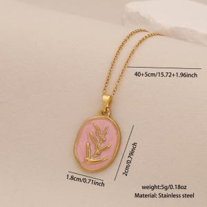 SS Gold-Plating Necklace - KN299046-SXSJ