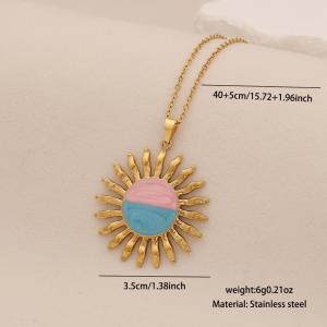 SS Gold-Plating Necklace - KN299053-SXSJ