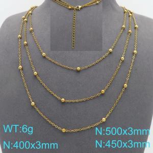 SS Gold-Plating Necklace - KN299152-Z