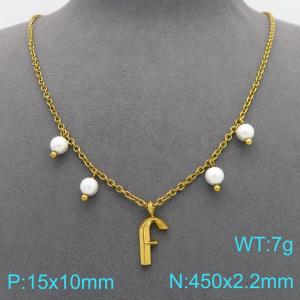 SS Gold-Plating Necklace - KN299342-Z