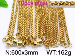 Staineless Steel Small Gold-plating Chain - KN29944-Z