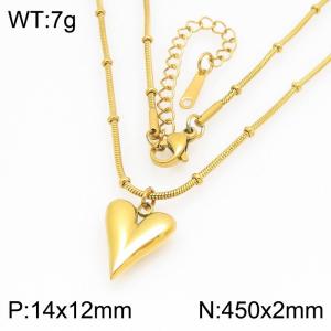 SS Gold-Plating Necklace - KN299479-Z