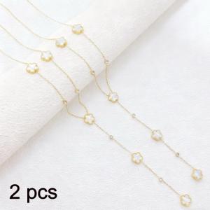 SS Gold-Plating Necklace - KN299482-SXSJ