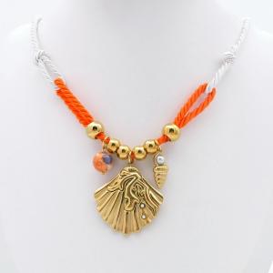 SS Gold-Plating Necklace - KN299495-HM