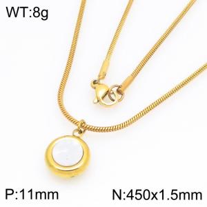SS Gold-Plating Necklace - KN299524-Z
