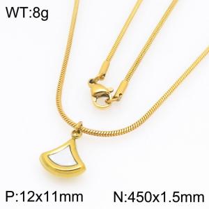 SS Gold-Plating Necklace - KN299527-Z