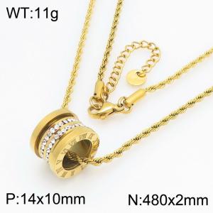 SS Gold-Plating Necklace - KN299611-GC