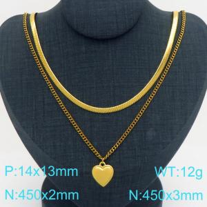 SS Gold-Plating Necklace - KN299620-Z