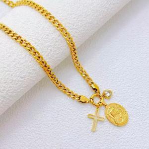 SS Gold-Plating Necklace - KN299777-SXSJ