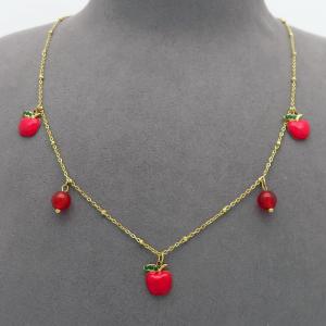 SS Gold-Plating Necklace - KN299822-NJ