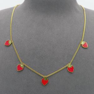 SS Gold-Plating Necklace - KN299827-NJ