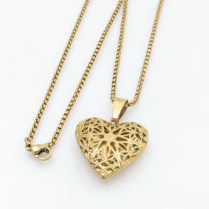 SS Gold-Plating Necklace - KN299965-TK