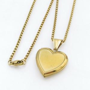 SS Gold-Plating Necklace - KN299978-TK