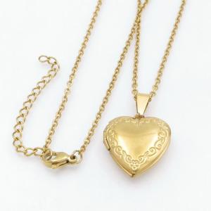 SS Gold-Plating Necklace - KN299992-TK