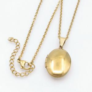 SS Gold-Plating Necklace - KN299993-TK