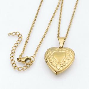 SS Gold-Plating Necklace - KN299995-TK