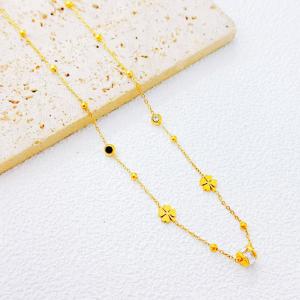 SS Gold-Plating Necklace - KN300649-SXSJ