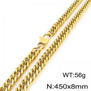 SS Gold-Plating Necklace - KN300682-ZZ