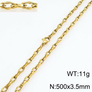 SS Gold-Plating Necklace - KN300741-Z