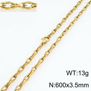 SS Gold-Plating Necklace - KN300743-Z