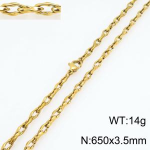 SS Gold-Plating Necklace - KN300744-Z