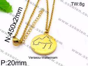 SS Gold-Plating Necklace - KN30077-Z