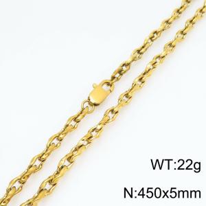 SS Gold-Plating Necklace - KN300776-Z