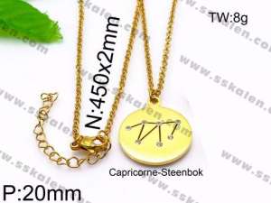 SS Gold-Plating Necklace - KN30084-Z