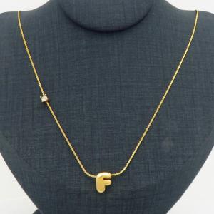 SS Gold-Plating Necklace - KN300901-HDJ