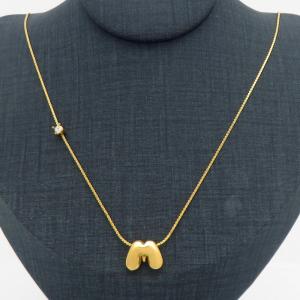 SS Gold-Plating Necklace - KN300908-HDJ