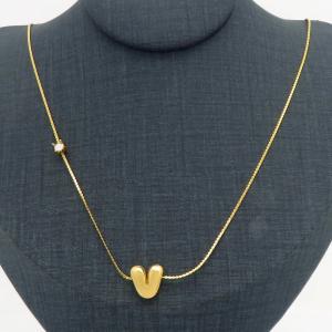 SS Gold-Plating Necklace - KN300915-HDJ