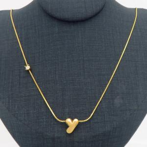 SS Gold-Plating Necklace - KN300918-HDJ