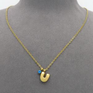 SS Gold-Plating Necklace - KN300937-HDJ