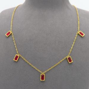 SS Gold-Plating Necklace - KN300944-HDJ
