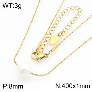 SS Gold-Plating Necklace - KN300982-KFC