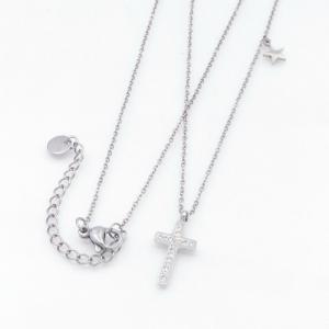 Stainless Steel Stone Necklace - KN300997-CX