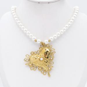 SS Gold-Plating Necklace - KN301039-JW