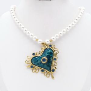 SS Gold-Plating Necklace - KN301040-JW