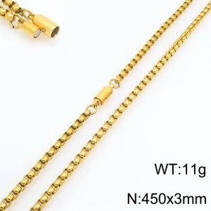 SS Gold-Plating Necklace - KN301154-Z