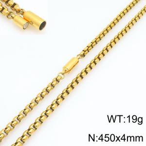 SS Gold-Plating Necklace - KN301162-Z