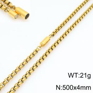 SS Gold-Plating Necklace - KN301163-Z