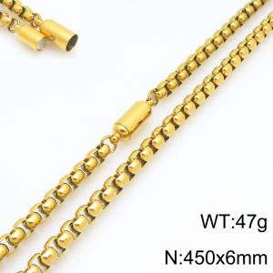 SS Gold-Plating Necklace - KN301170-Z